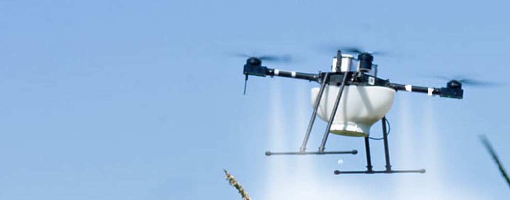 Sprühdrohne im Einsatz